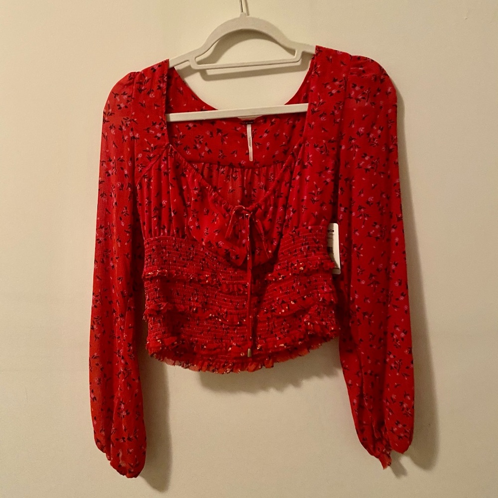 Free people floral blouse